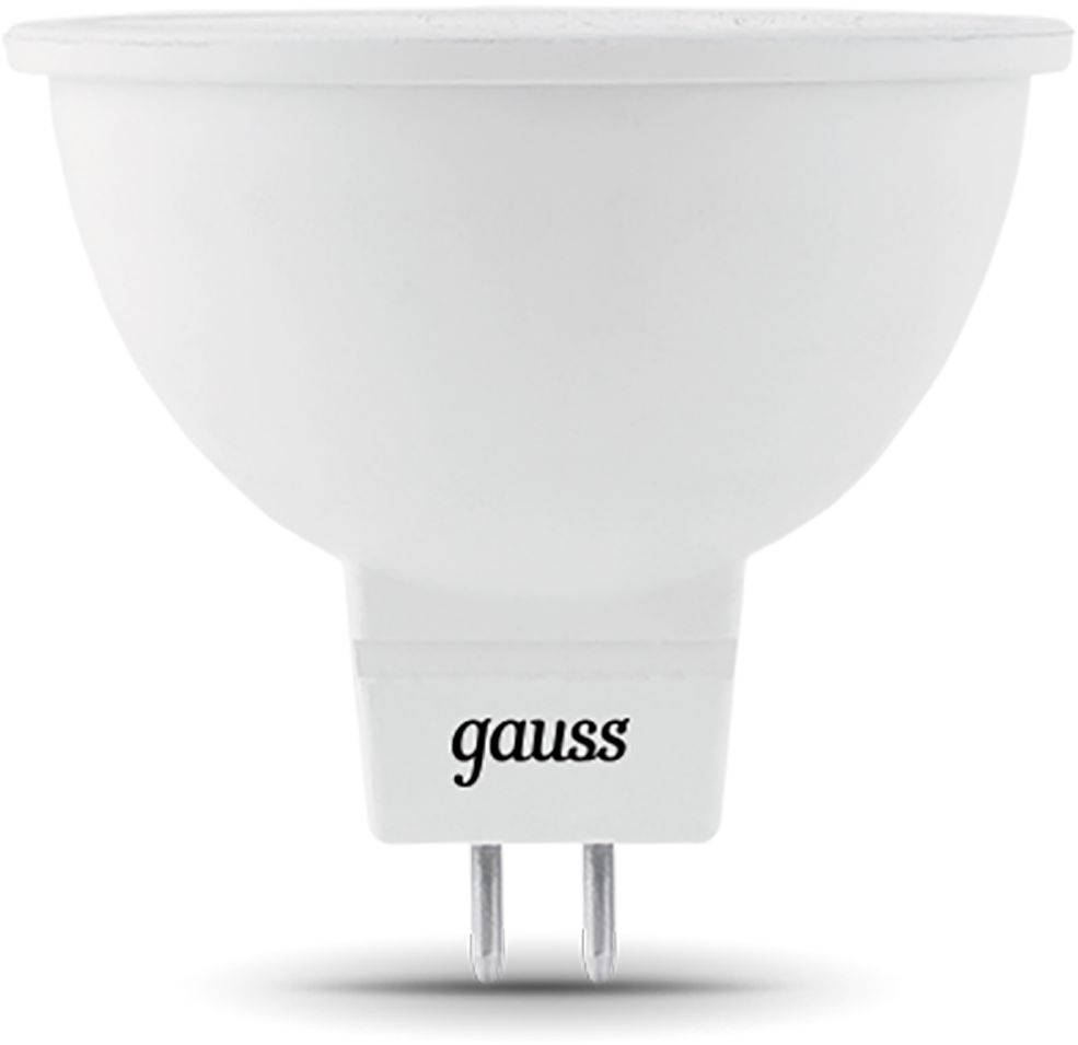 GAUSS светодиодная Black 5Вт цок.:GU5.3 рефлек. 220B св.свеч.бел.теп. MR16