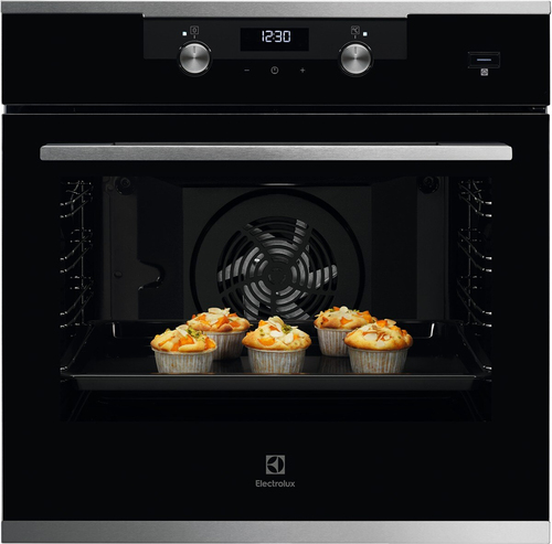 Встраиваемые электрические духовки ELECTROLUX/ Духовой шкаф с паром SteamBake, основной цвет - нержавеющая сталь, утапливаемые переключатели,ЖК-дисплей, будильник, таймер отключения, отложенный старт, хромированные направляющие из нержавеющей стали Easy Entry , телескопические направляющие FlexiRunners (1 ур) с изменением высоты установки,гидролитическая очистка