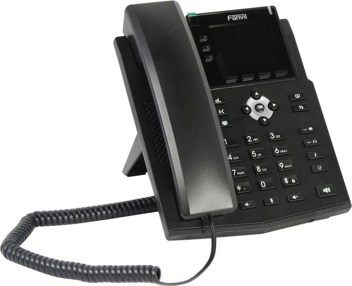 Телефон IP Fanvil X3U Pro 6 линий, цветной экран 2.8", HD, Opus, 10/100/1000 Мбит/с, PoE