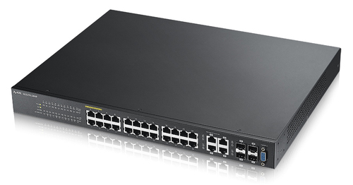 Zyxel GS2210-24HP-EU0101F L2 коммутатор PoE+ Zyxel GS2210-24HP, rack 19", 24xGE PoE+, 4xCombo (SFP/RJ-45), бюджет 375 Вт