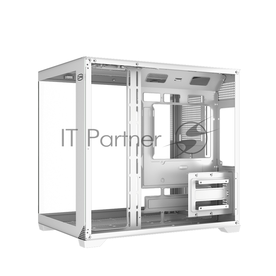 Корпус без блока питания PCCooler C3T700 WH, Midi-Tower, TG, no fans, 1xUSB-A 3.0 + 1xUSB-A 2.0 + 1xUSB-C, ATX, mATX, mITX белый