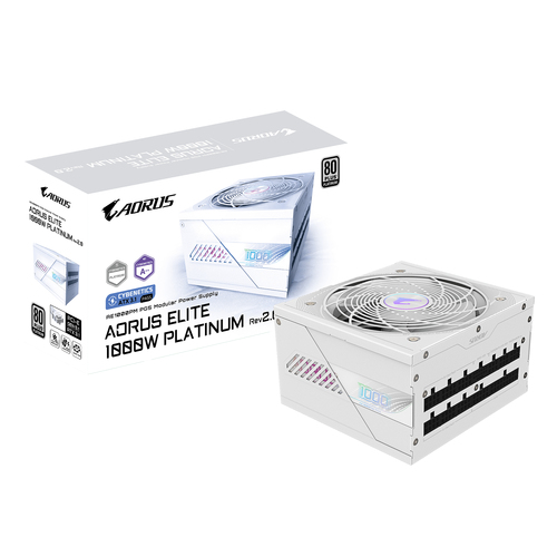 Блок питания ПК Gigabyte GP-AE1000PM PG5 ICE AE1000PM PG5 ICE GP-AE1000PM PG5 ICE 1000W, 80Plus, Platinum, Полностью модульный, PCIe Gen 5.1, ATX 3.0 compatible. 28200-AE85W-1EUR