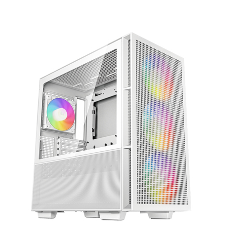 Корпус Deepcool CH560 WH без БП, боковое окно (закаленное стекло), 3x140мм ARGB вентилятор спереди и 1x120мм ARGB вентилятор сзади, белый, ATX (R-CH560-WHAPE4-G-1)