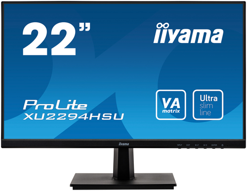 IIYAMA 21.5" XU2294HSU-B1 черный {VA 1920x1080 75Hz 4ms 178/178 250cd 3000:1 8bit(6bit+FRC) D-Sub HDMI1.4 DisplayPort1.2 FlickerFree 2xUSB2.0 2x1W VESA}