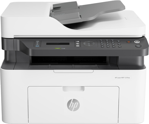 HP Laser 137fnw(Pr/Scan/Copier/Fax, A4, 1200dpi, 20ppm, 128Mb, 1trays 150, АПД 40(15ppm), цифровая клавиатура, 802.11b/g/n/USB/LAN, нагрузка 10000 стр)(Замена SS296C) ( 4ZB84A )