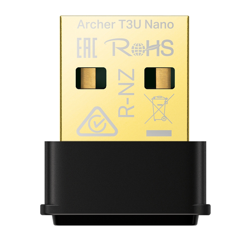 USB WiFi адаптер TP-Link - Archer T3U Nano, Wi-Fi 5 (802.11ac), USB, USB-adapter, цвет чёрный, Archer T3U Nano
