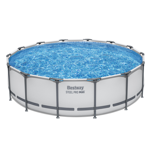 56950 BW, Bestway, Каркасный бассейн Steel Pro Max 427х107см, 13030л, фил.-насос 3028л/ч, лестница, тент, уп.1