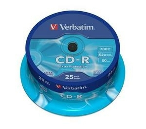 CD-R Verbatim   700Mb 52x sp. (уп.25 шт) на шпинделе (43432)