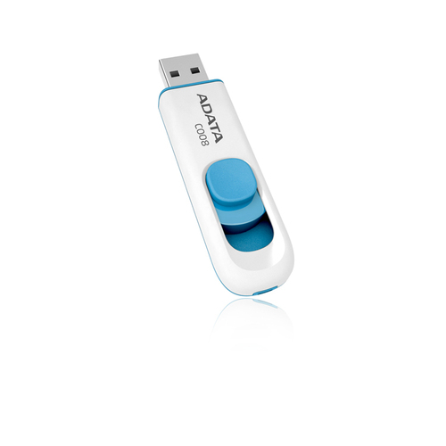 USB накопитель ADATA - Classic C008, USB Type A (USB 2.0), 32 ГБ, цвет белый, AC008-32G-RWE