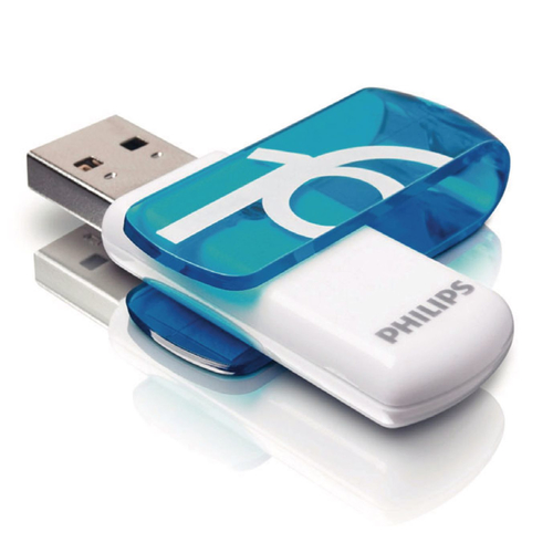 Флеш-память USB 16Gb Philips VIVID, разъем USB 3.0, синий (FM16FD00B/97)
