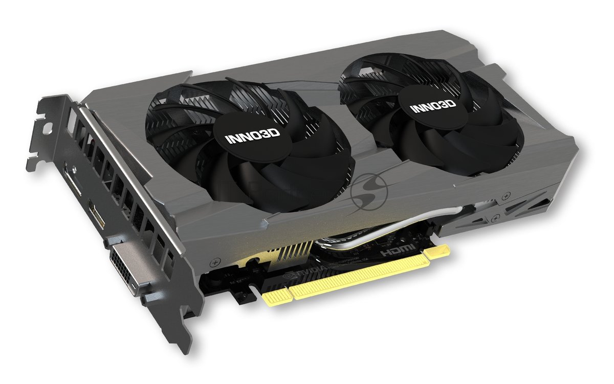Видеокарта INNO3D GeForce RTX 3050 TWIN X2 OC, 8 GB GDDR6, 128 bit, DVI-D, DisplayPort, HDMI, GPU 1552 MHz