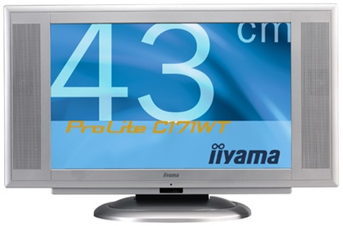 17"    ЖК телевизор/монитор   IIYAMA ProLite C171WT (LCD, Wide, 1280x768, D-Sub,  RCA, S-Video, ПДУ)