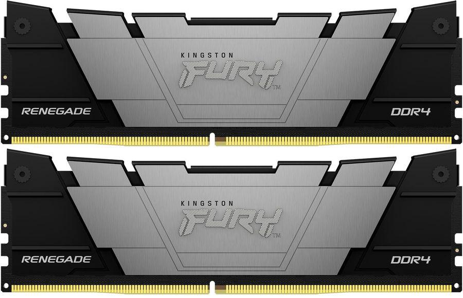 Память 2x32GB Kingston Fury Renegade Black, KF432C16RB2K2/64, DDR4, 3200MHz, PC4-25600, CL16, DIMM 288-pin, 1.35 В, dual rank, Ret