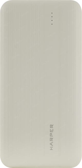 Внешний аккумулятор HARPER <PB-10006 White> (2xUSB, USB-C,  10000mAh,  Li-Pol)