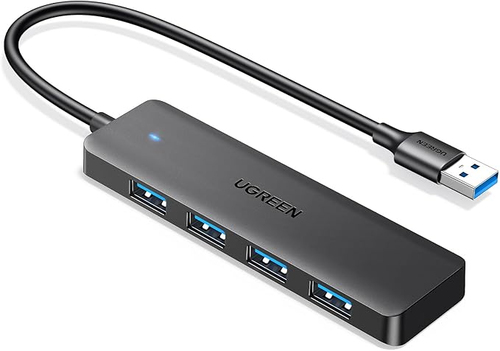 Хаб UGREEN CM219 (25851) 4-Port USB-A 3.0 Hub. Цвет: черный