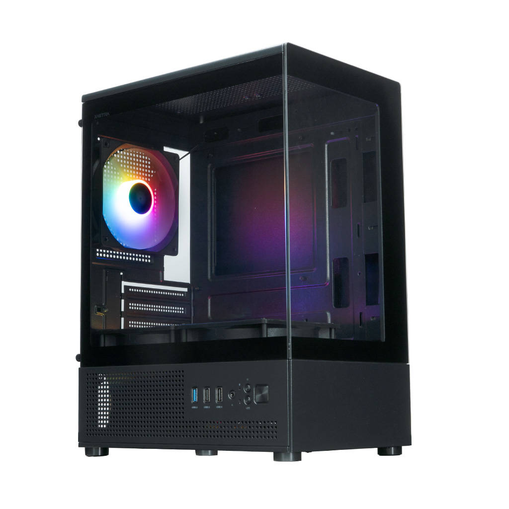 XASTRA Q300M 3FRGB Black mATX/Aquarium/Screewless/ 3x120mm FRGB FC fans/ Q300M-3FC12F