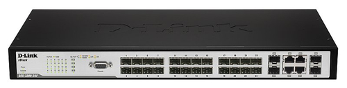 Управляемый коммутатор D-Link Управляемый L2 коммутатор, 24x100Base-TX, 2x1000Base-X SFP, 2xCombo 1000Base-T/SFP, защита от статического электричества до 6 кВ, CLI, консольный порт RJ-45, поддержка Dying Gasp