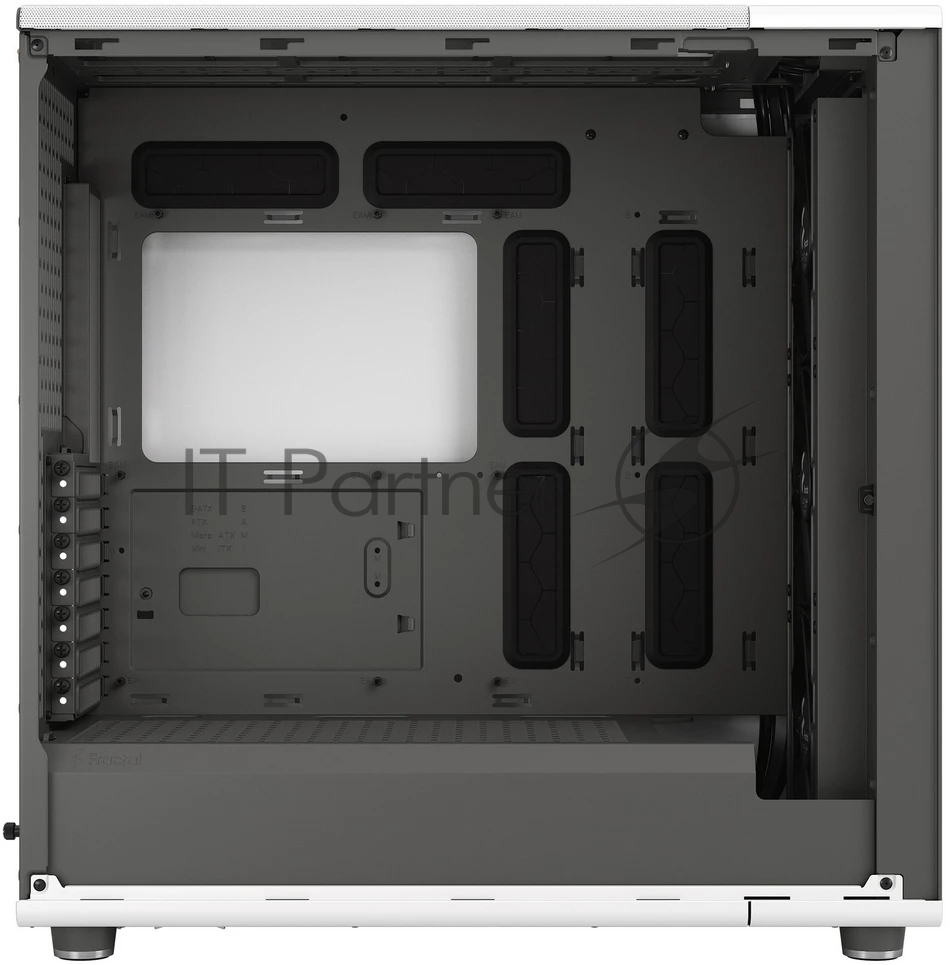Компьютерный корпус без блока питания Fractal Design North XL TG Dark Tint, Full-Tower, 3x140мм, 2xUSB-A 3.2 + 1xUSB 3.2 Type-C E-ATX, ATX, mATX, mITX Wood panel, Chalk белый