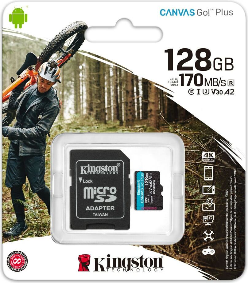 Карта памяти Kingston Canvas Go! Plus microSDXC 128 ГБ