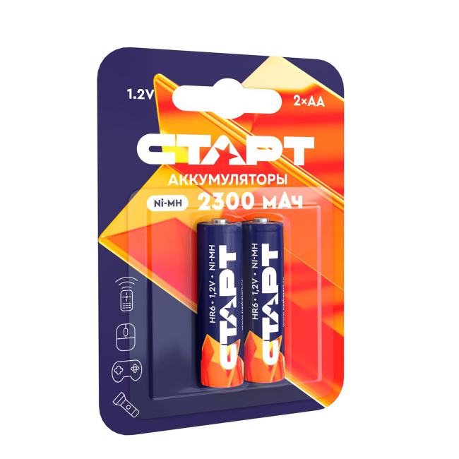 СТАРТ 4610116201879 Аккумулятор СТАРТ Ni-MH HR6 AA 2300mAh  BL2 (2 шт.)