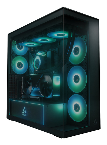 Корпус для ПК Arctic - Xtender VG, 6х2.5", 2х3.5", 2xUSB3.1, Midi Tower, без БП, цвет чёрный, ACPCC00016A