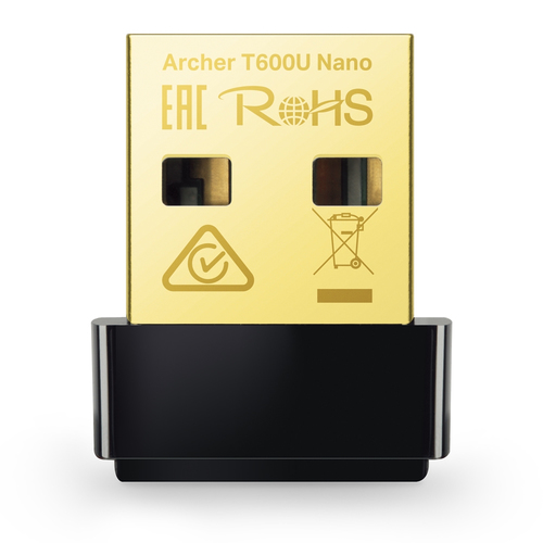 Wi-Fi адаптер TP-Link Archer T600U Nano [USB, 4 (802.11n), 5 (802.11ac), 633 Мбит/с, 2.4 ГГц, 5  ГГц,  антенна  - внутренн