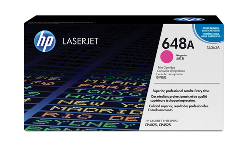 Картридж лазерный HP 648A CE263A пурпурный бар.в компл. (11000стр.) для HP CLJ CP4525