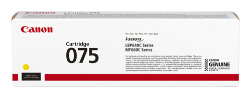 Картридж Canon 075Y for MF664Cdw/667Cdw / LBP646Cdw/LBP647Cdw (1300 pages)