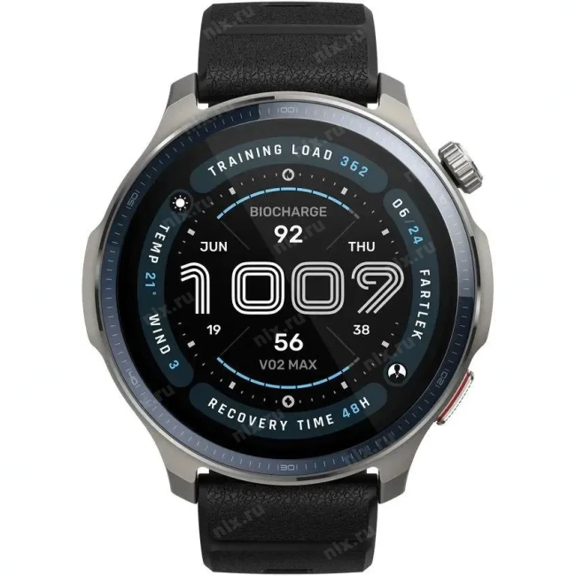 6972596108955 Смарт-часы Amazfit Balance 2 A2430 1.5" TFT  корп.серый  рем.черный  разм.брасл.:140-210мм ()