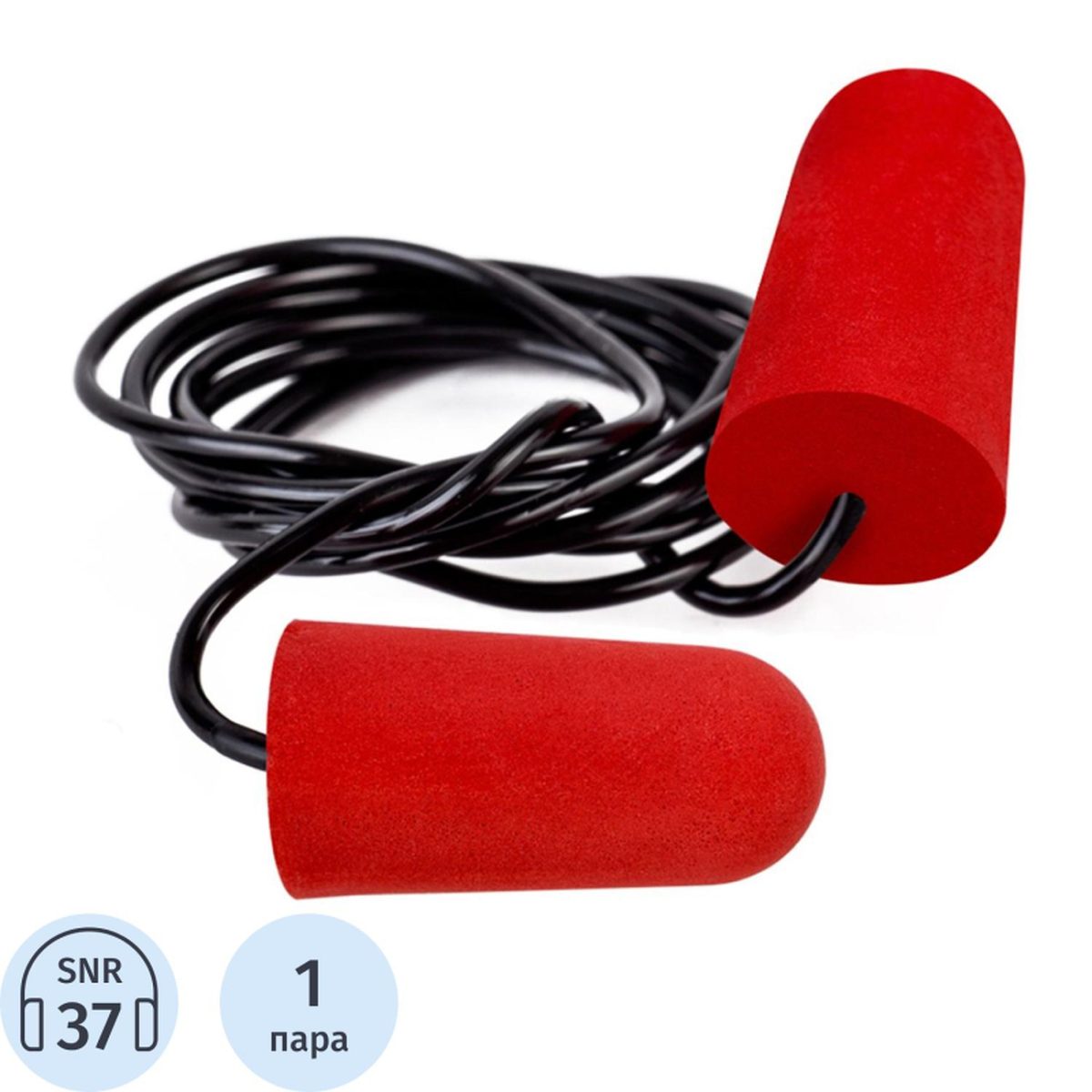 Беруши Jeta Safety 2056297, 37 дБ, полиуретан, со шнурком, 1 пара
