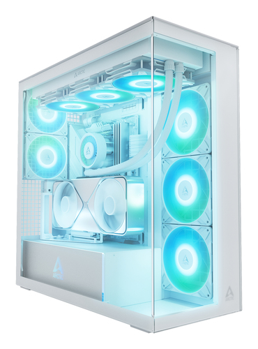 Корпус для ПК Arctic - Xtender VG, 6х2.5", 2х3.5", 2xUSB3.1, Midi Tower, без БП, цвет белый, ACPCC00017A