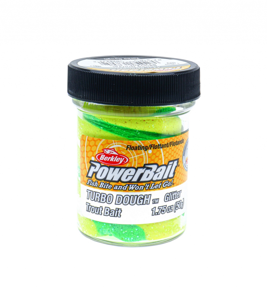 Форелевая паста Berkley Turbo Dough Trout Bait Glow Spring Grn/Yel светящаяся цв весенний зелено-желтый с блеском SAP-1078244