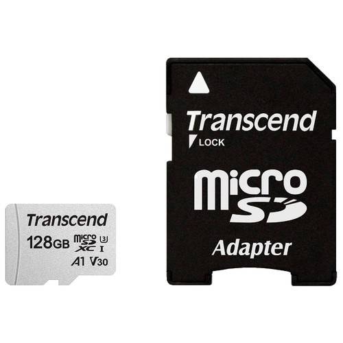 Transcend Micro SecureDigital 128Gb Class 10 TS128GUSD300S-A {MicroSDXC Class 10 UHS-I U3, SD adapter}
