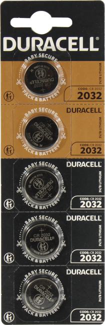 Duracell CR2032-5 (Li, 3V) <уп.  5  шт>