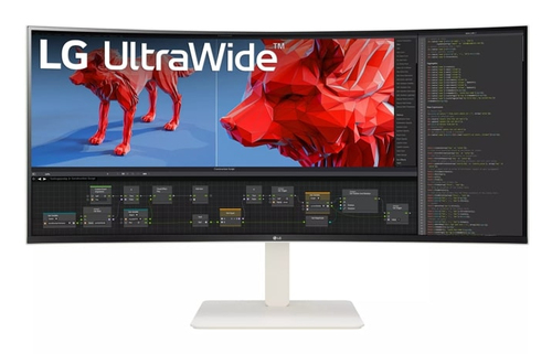 38WR85QC-W - Монитор, LG, 38WR85QC-W, 37.5", 3840x1600, IPS, 144 Гц, HDMI*2, DP*1, USB*2, USB-C*1, 600 кд/м2, 1000:1, 1.07млрд, 1мс, 178/178, 21:9, Белый
