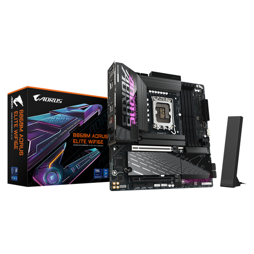 <116502> Материнская плата Socket-1851 Gigabyte B860M A ELITE WIFI6E(B860) 4*DDR5 HDMI DP mATX [B860M A ELITE WIFI6E]
