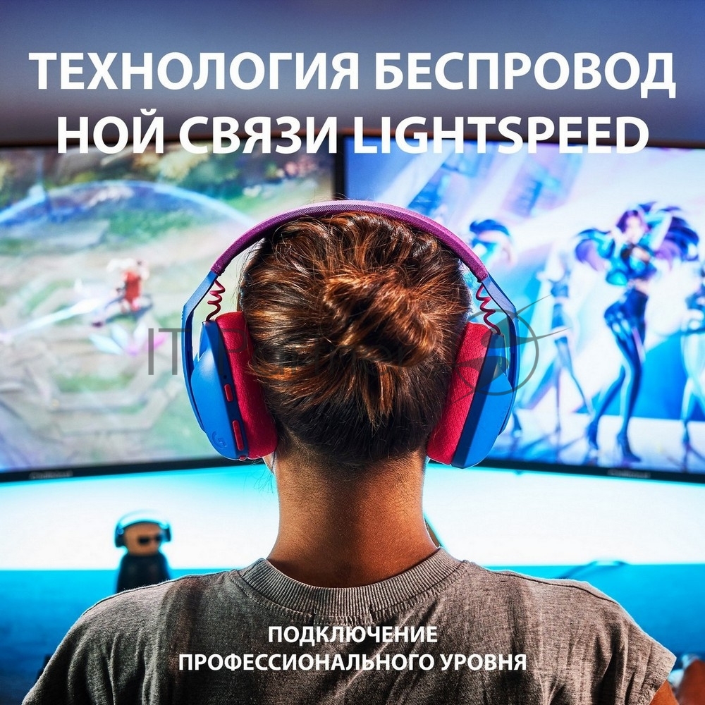 Гарнитура беспроводная Logitech Headset G435 LIGHTSPEED Wireless Gaming BLUE - Retail