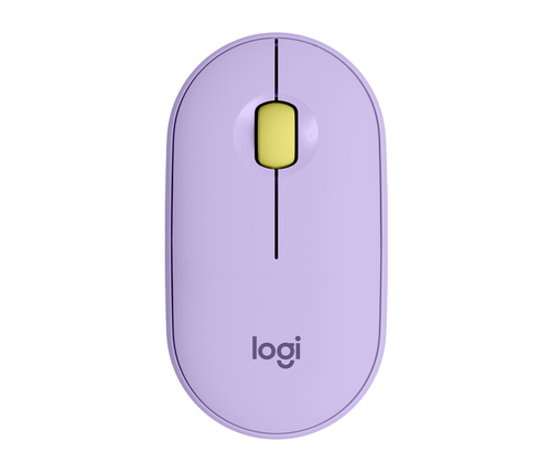 Logitech Мышь беспроводная M350 Pebble, бесшумная, оптическая, 1000 dpi, Bluetooth/Радио - PURPLE