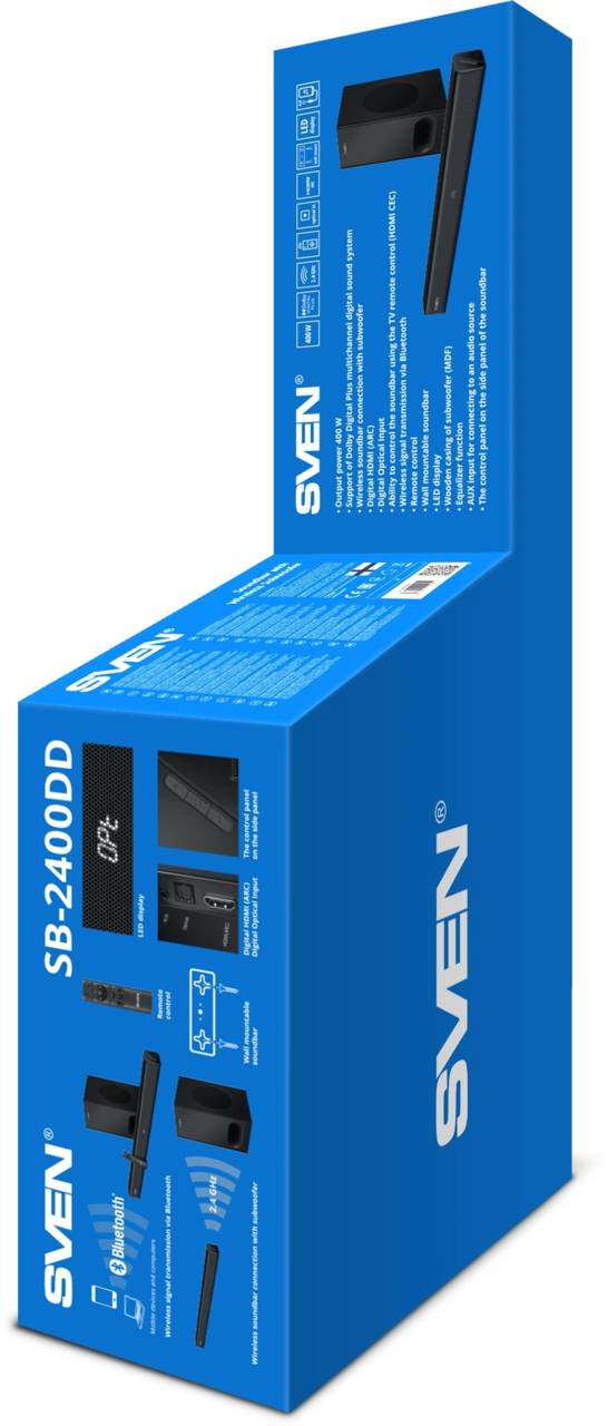 Sven Саундбар SB-2400DD 1.1 черный 400Вт BT