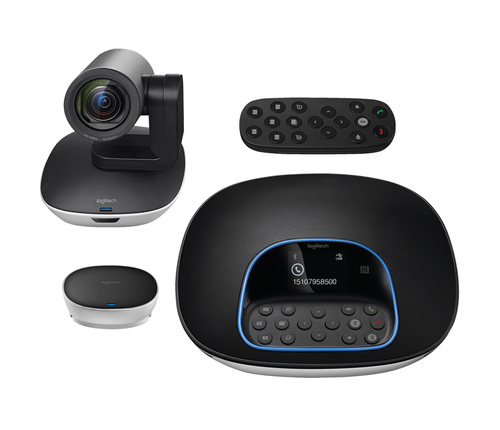 Веб-камера Logitech Group 1920x1080, 30 кадр/с, USB Type-A, микрофон (шумоподавление), автоматическая фокусировка, автоосвещение, универсальное крепление, штатив в комплекте