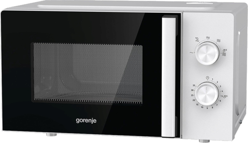 Микроволновая печь Gorenje MO20E1WH белый, 20 л, 800 Вт, переключатели - поворотный механизм