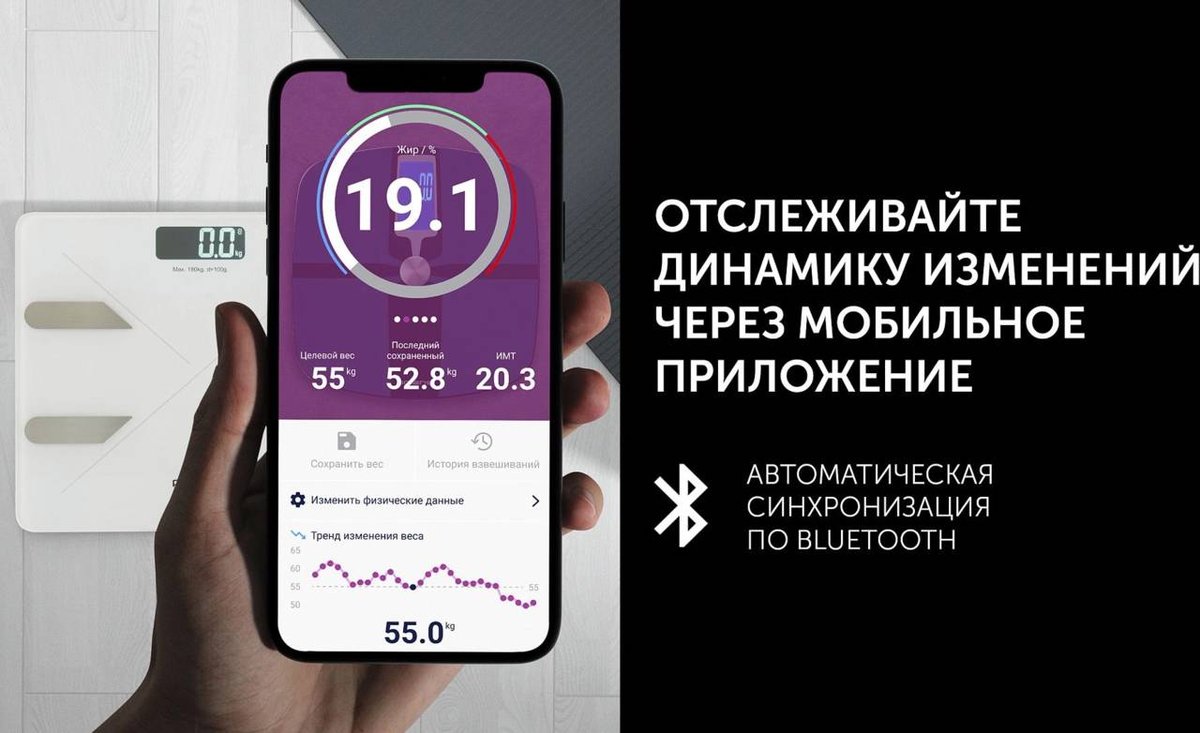 POLARIS напольные электронные PWS 1898 IQ Home макс.180кг белый