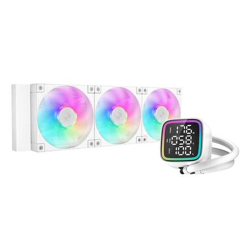 Комплект водяного охлаждения DEEPCOOL LD360 WH LGA20XX/1700/1200/115X/AM5/AM4 (TDP 300W, ARGB Lighting, Anti-Leak edition, PWM, TRIPLE FAN, белый) RET