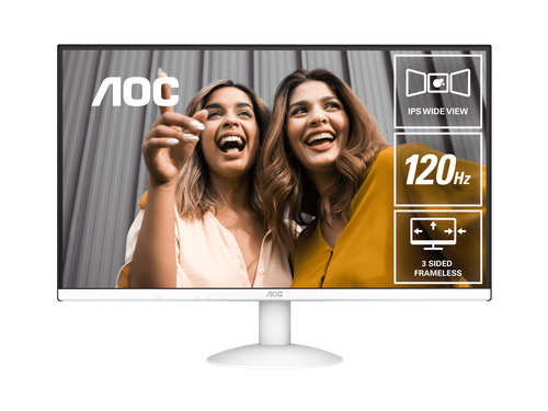 27' AOC 27B30H 1920x1080, WLED, 16:9, IPS, 300 cd, 1000:1, 20M:1, 1ms, 178/178, VGA, HDMI, 120 Hz, Tilt, VESA, Внеш, Black, 3y