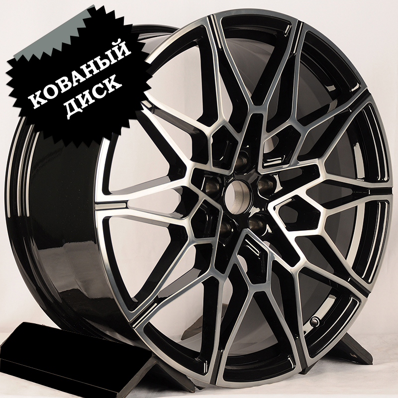 RGW Wheels RGW1842 9.5x22/5x112 D66.56 ET32 Gloss Black Brush With Dark Tint (передний)