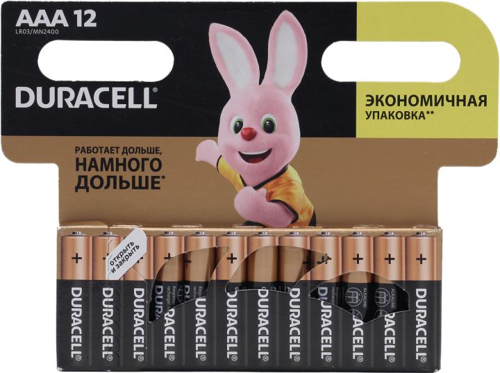 Duracell PROFESSIONAL MN2400-12 (LR03) Size AAA, 1.5V,щелочной (alkaline) <уп.  12  шт>