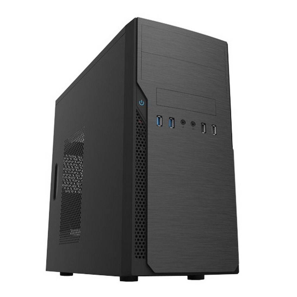 Корпус FoxLine FL-628-FZ450R-U32, mATX, с БП 450 Вт, черный