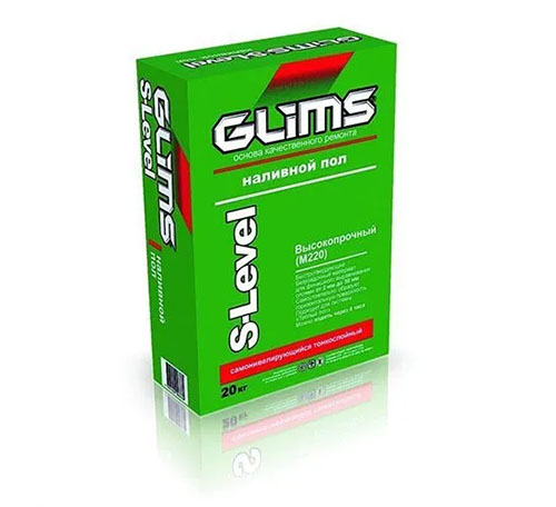 Самонивелирующий тонкослойный пол GLIMS-S-Level, мешок 20 кг