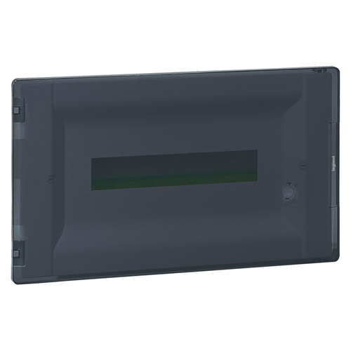Распред. щиток Legrand 401706 Practibox скрыт.монт., IP 40, IK 07, 1 рейка, 18 мод., с клемм.  земл., прозрачная дверь