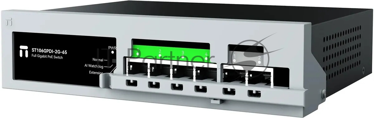 Коммутатор Netis ST106GPDI-2G-65, 4×1 Гбит/с PoE + 2×1 Гбит/с, неуправляемый